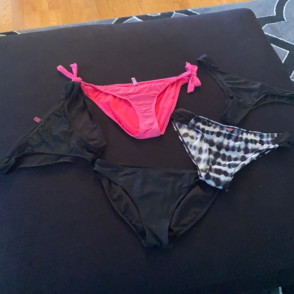 5 bikini bottoms 4 MED 1 high leg LARGE